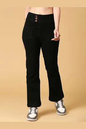 HJ HASASI Women Bootcut High-Rise Stretchable Jeans