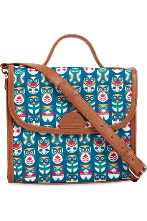 TEAL Graphic Printed Satchel Bag