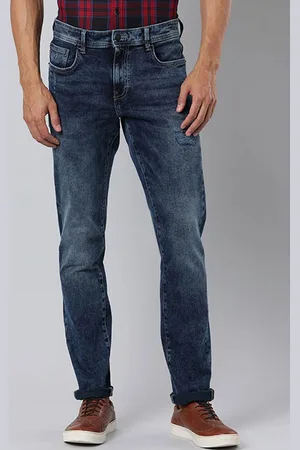 Indian Terrain Men Mid-Rise Brooklyn Slim Fit Heavy Fade Clean Look Stretchable Jeans