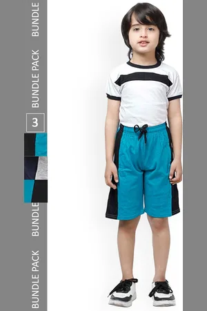 IndiWeaves Boys Pack Of 3 Striped Pure Cotton Shorts