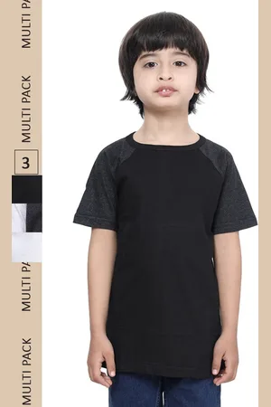 IndiWeaves Boys Pack Of 3 Pure Cotton T-shirts