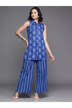 Ahalyaa Printed Pure Cotton Tunic With Palazzos