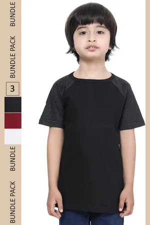 IndiWeaves Boys Pack Of 3 Pure Cotton T-shirts