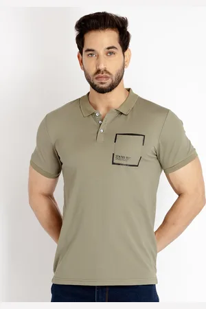 Status Quo Men Polo Collar Cotton T-shirt
