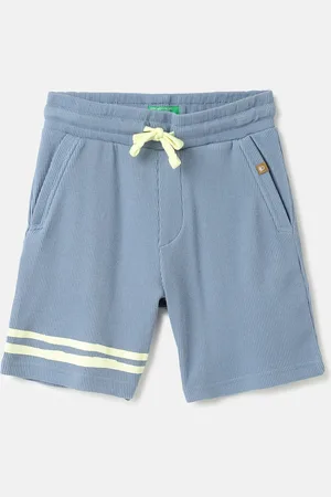 Benetton Boys Mid Rise Drawstring Cotton Sports Shorts