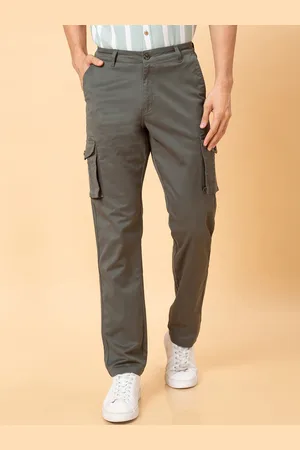 Globus Mid-Rise Slim Fit Pure Cotton Cargo Trousers