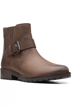 Clarks Women Taupe Solid Casual Boots
