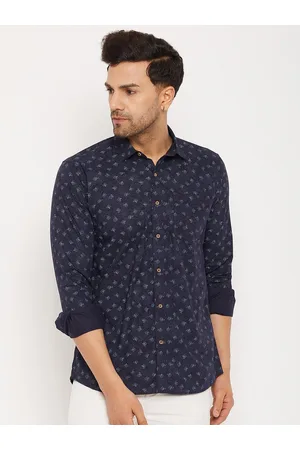 Duke Conversational Printed Spread Collar Cotton Slim Fit Casual Shirt