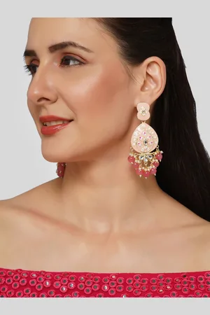 AQUASTREET Gold-Plated Teardrop Shaped Drop Earrings