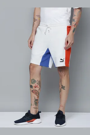 PUMA Men Mid-Rise CLASSICS Block 8" Regular Fit Pure Cotton Outdoor Shorts