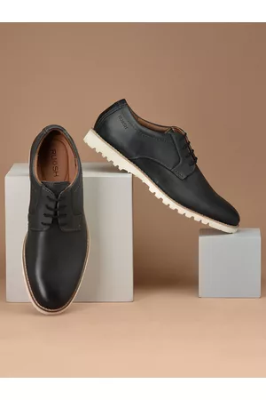 Ruosh Men Textured Leather Derbys