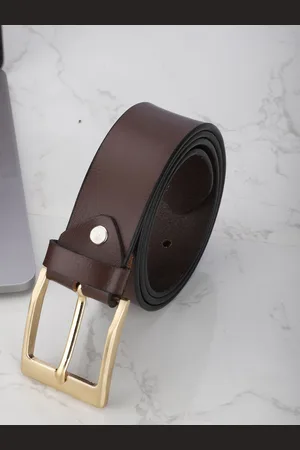 Mast & Harbour Men Brown Leather Formal Belt