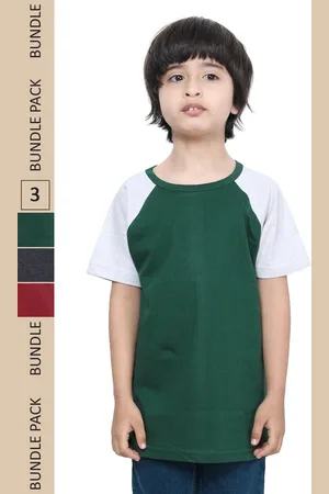 IndiWeaves Boys Pack Of 3 Pure Cotton T-shirts