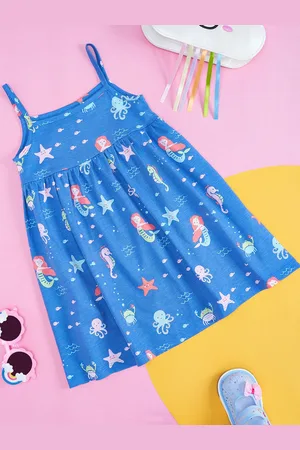 Pantaloons Infant Girls Conversational Printed Cotton Fit & Flare Dress