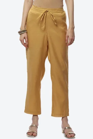 Biba Women Beige Relaxed Trousers