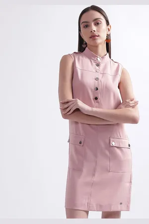 Elle Mandarin Collar A-Line Dress