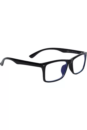 Peter Jones Eyewear Unisex Black Full Rim Rectangle Blue Light Blocking Computer Glasses