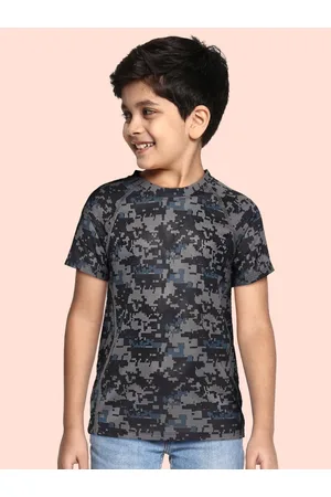 Marks & Spencer Patterned Cotton T-Shirts & Polos (BOYS, LIGHT OLIVE, 7-8 Y)