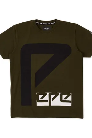 Pepe Jeans Boys Green Printed T-shirt