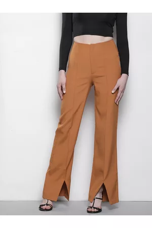 Missguided Rose Matte Ribbed Wide Leg Pants  Wide leg trousers outfit  casual Wide leg trousers outfit Pants for women