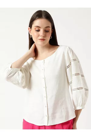Marks & Spencer Puff Sleeves Shirt Style Top