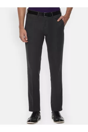 Louis Philippe Men Grey Super Slim Fit Check Flat Front Formal Trousers  Buy Louis Philippe Men Grey Super Slim Fit Check Flat Front Formal Trousers  Online at Best Price in India 