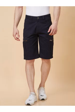 Globus Men Regular Fit Stretchable Cargo Shorts