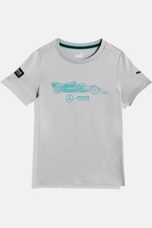 PUMA Kids Sports Mercedes AMG Petronas Print Regular fit Pure Cotton T-shirt
