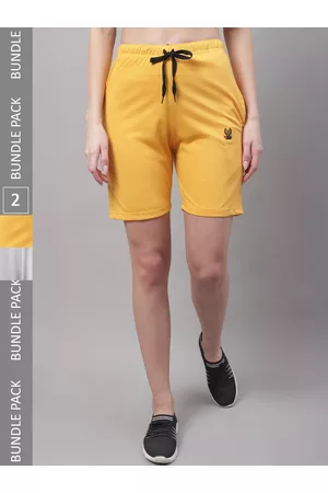 VIMAL JONNEY Women Pack Of 2 Cotton Sports Shorts