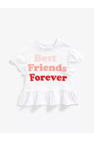 Mothercare P Girls White Typography Printed Pure Cotton T-shirt