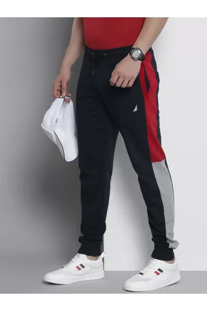 Nautica Men Colourblocked Mid Rise Joggers