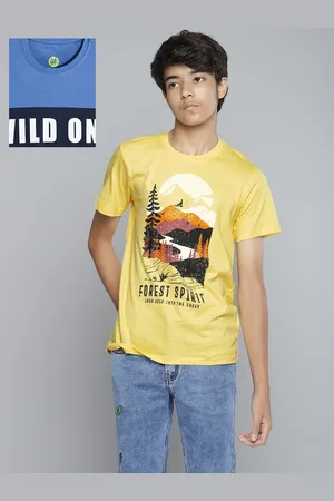 YK Boys Pack of 2 Pure Cotton printed T-shits