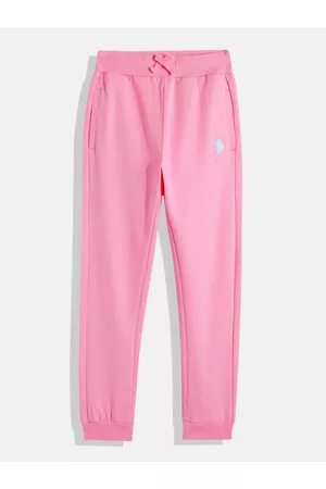 Ralph Lauren Girls Solid Regular Fit Mid-Rise Knitted Joggers