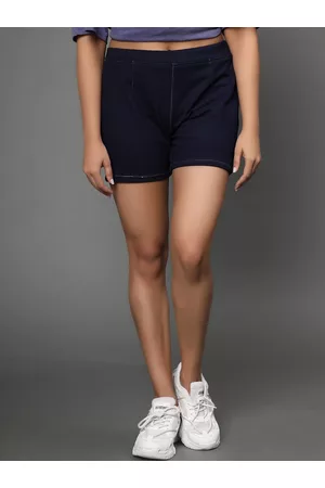 AngelFab Women High-Rise Denim Shorts