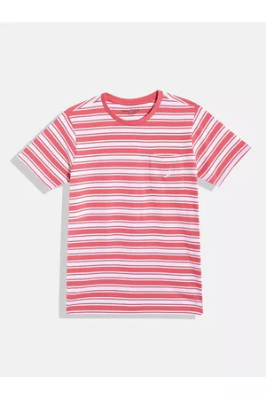 Nautica Boys Striped Pure Cotton T-shirt