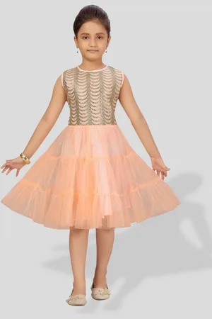 BAESD Girls Embellished Net Fit & Flare Party Dress