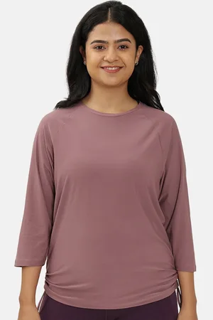 BlissClub Raglan Sleeves Ruched Top