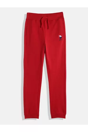 Ralph Lauren Girls Red Solid Joggers