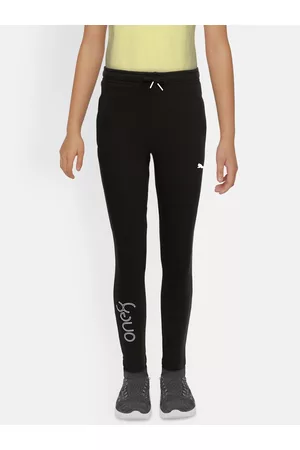 PUMA Boys Black one8 Virat Kohli Logo Solid Regular Fit Track Pants