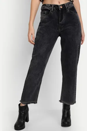 AngelFab Women Jean Straight Fit Mid-Rise Jeans