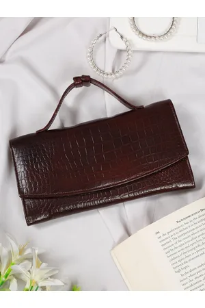 Teakwood Leathers Women Textured Leather Two Fold Wallet