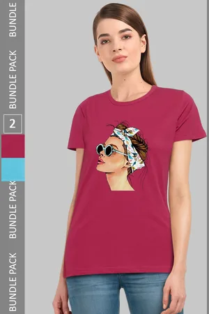 Chozi Pack Of 2 Printed Bio Finish Running Cotton T-shirt
