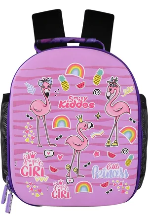 Smily Kiddos Kids Purple & Green Graphic Backpack With Compression Straps