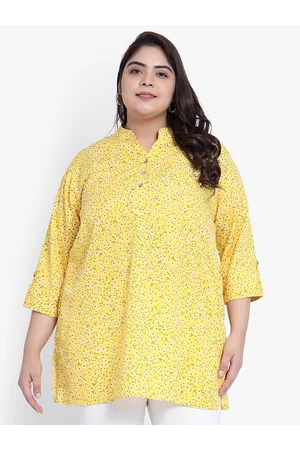 indietoga Women Plus Size Floral Printed Casual Tunic