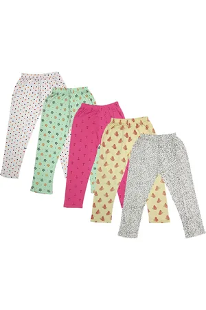 IndiWeaves Girls Pack Of 5 Printed Pure Cotton Capris