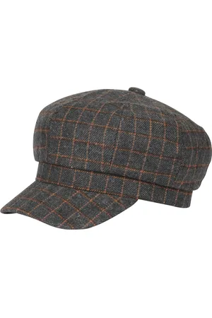 iSWEVEN Women Checked Cotton Visor Cap