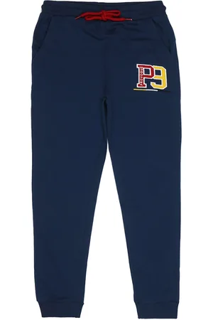 Provogue Boys Mid-Rise Typographic Printed Casual Cotton Joggers