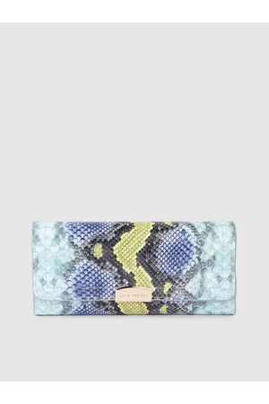 Lino Perros Women Snake Skin Textured Three Fold Wallet