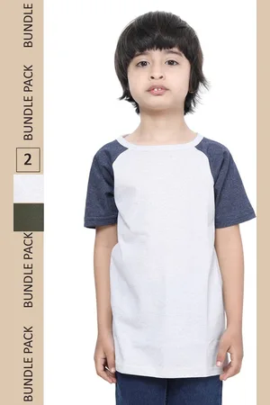 IndiWeaves Boys Pack Of 2 Pure Cotton T-shirts
