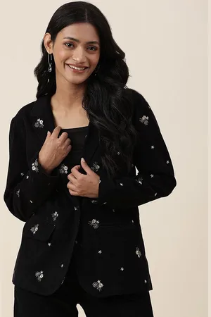 Fabindia Women Embroidered Tailored Jacket